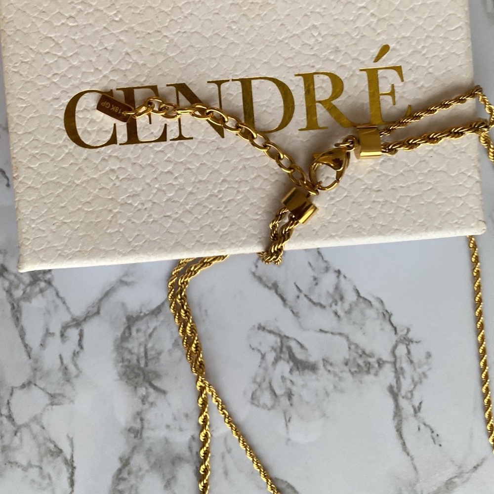 18K GP Gold Vera Layering Rope Two In One Necklace By Cendre’ Australia